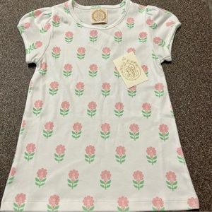 TBBC Flowers for Friends shirt size 6 smoke free NWT